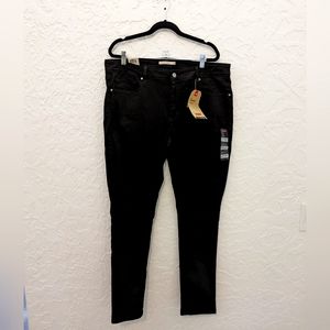 Levi's 711 skinny black jeans size 18 medium, W34/L30